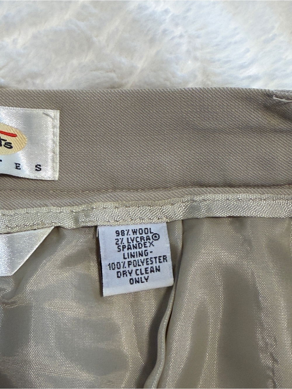 2 pairs! Size 2 Petite - Beige and Charcoal Grey Slim Dress Trousers - Picture 5 of 10